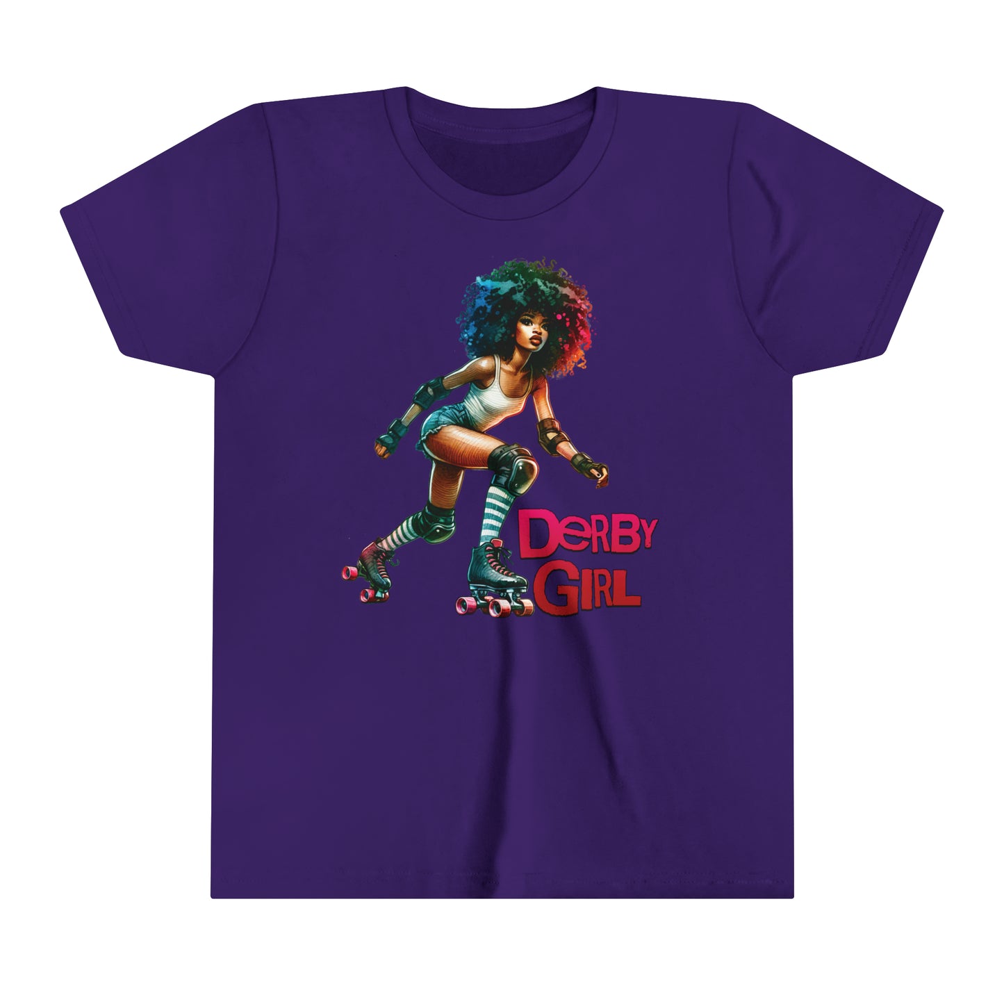 Vibrant, Bold, Derby Girl Graphic T-Shirt for Kids