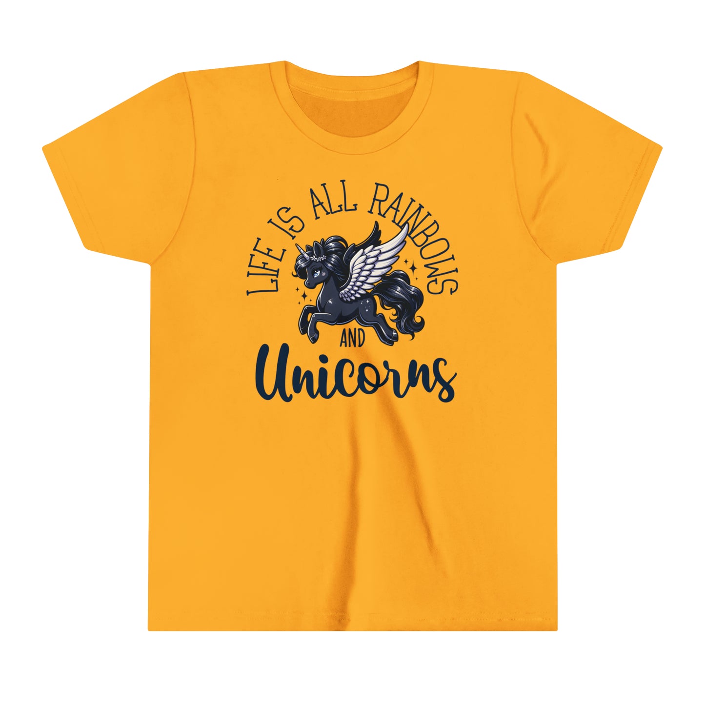 Life is All Rainbows and Unicorns Graphic T-Shirt for Kids