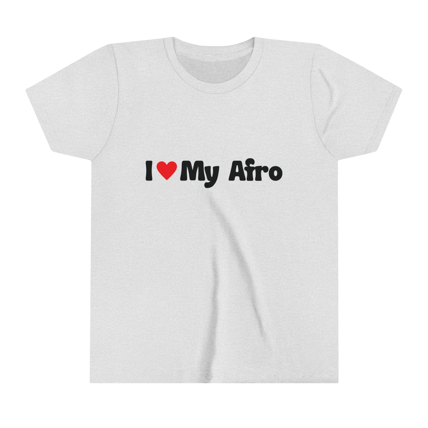 I Love My Afro Hair, Self Love Text T-Shirt for Kids