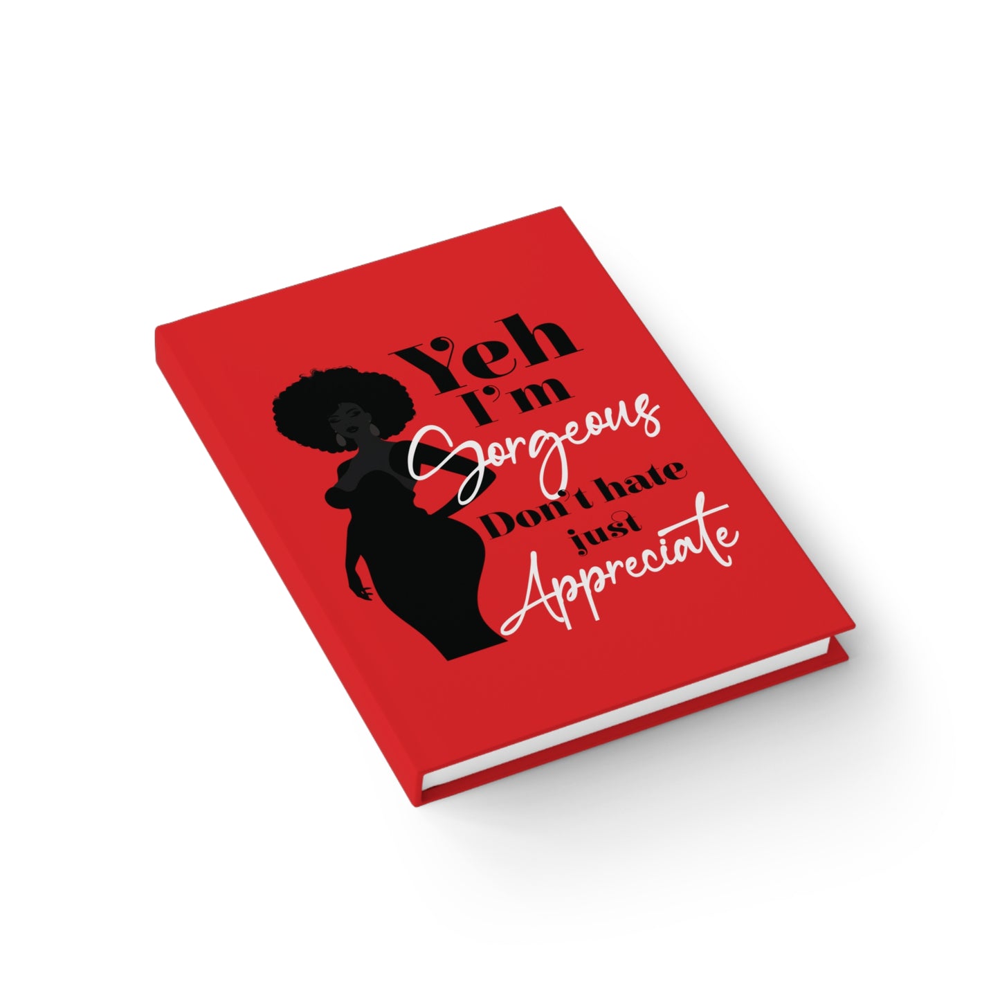 Hardcover Notebook with Positive Affirmations for Curvaceous Women of Color