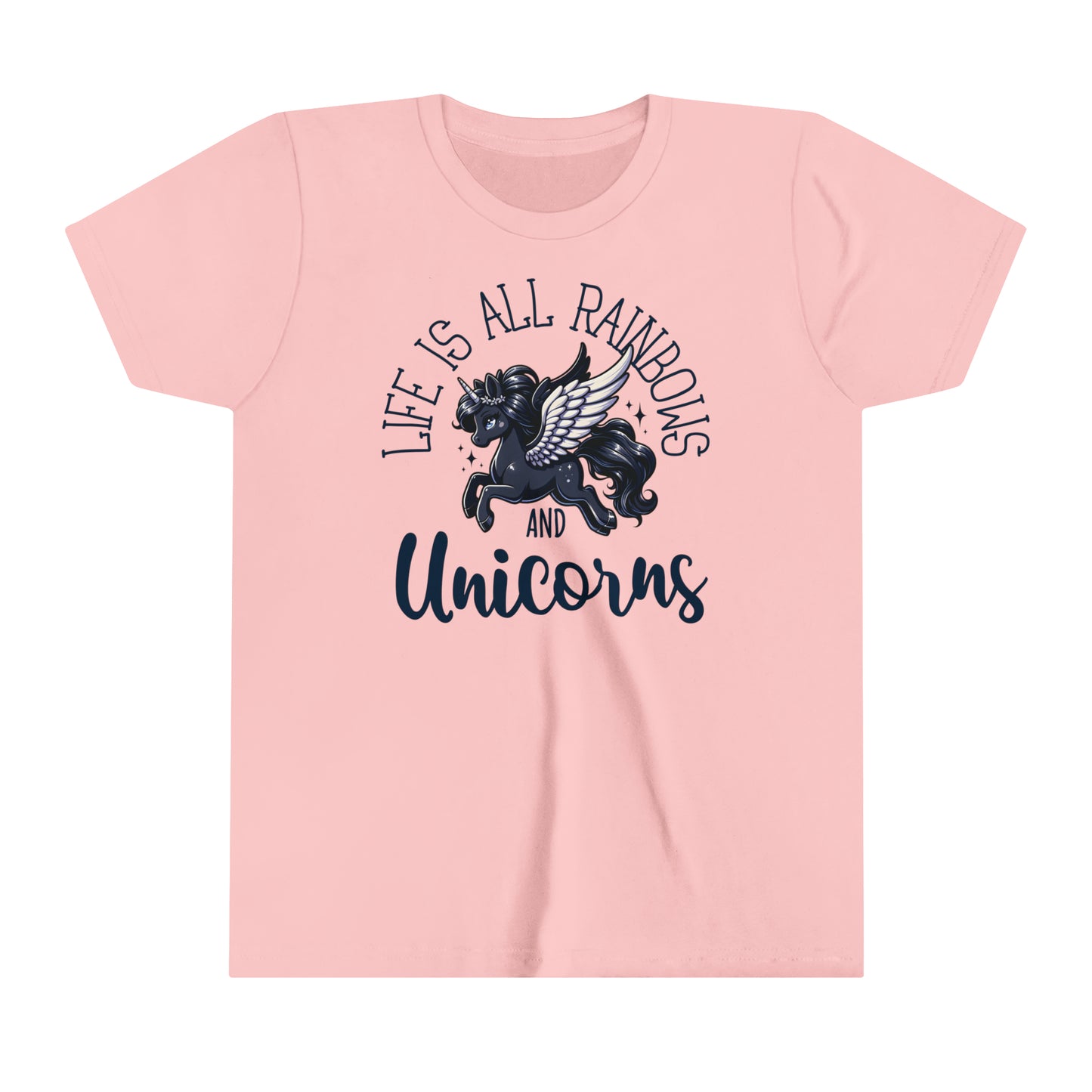 Life is All Rainbows and Unicorns Graphic T-Shirt for Kids