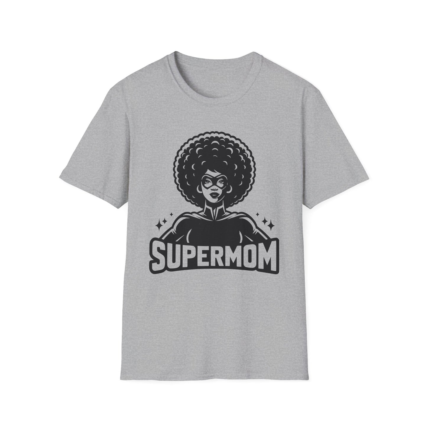 Bold Graphic T-shirt of Strong Black Supermom. Positive, Powerful Tee.