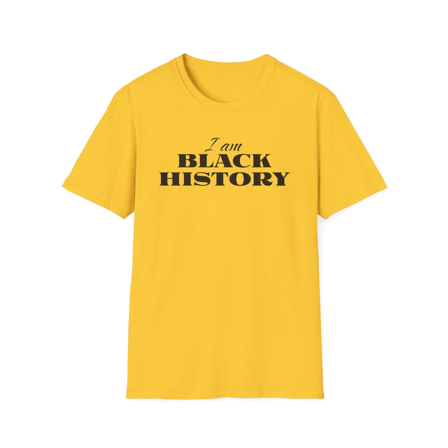 Black History Month Minimal Text T-Shirt. I am Black History.