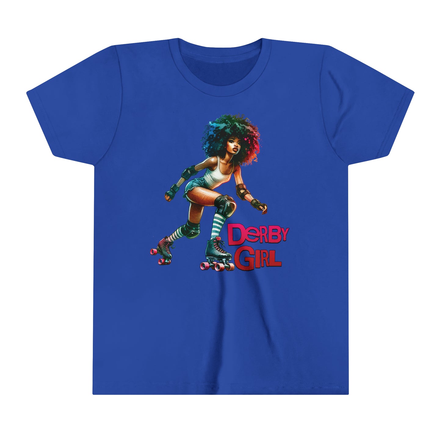 Vibrant, Bold, Derby Girl Graphic T-Shirt for Kids
