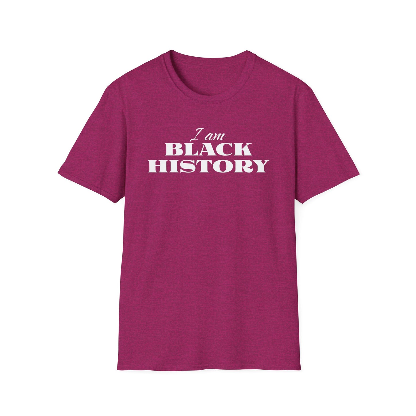 Black History Month Minimal Text T-Shirt. I am Black History.