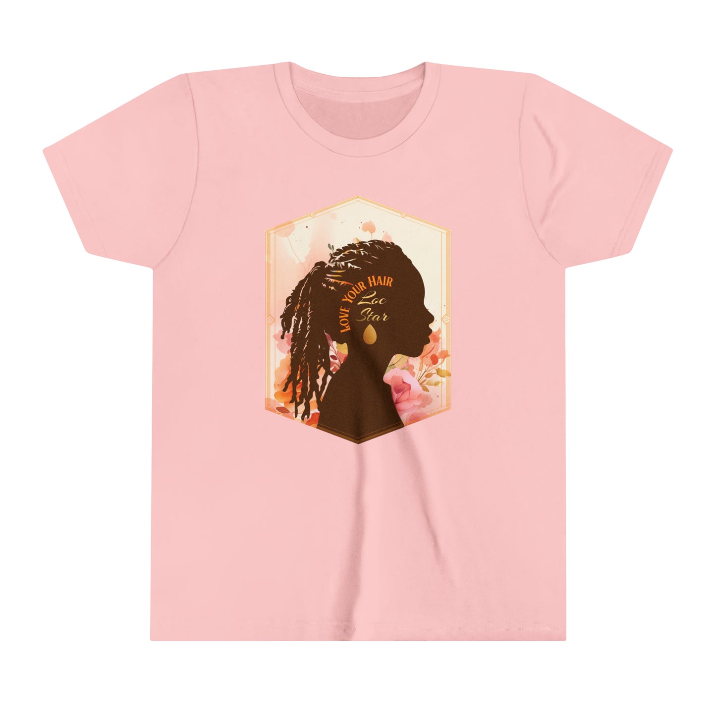 Love You Locs, Positive Affirmation Graphic T-Shirt for Kids.