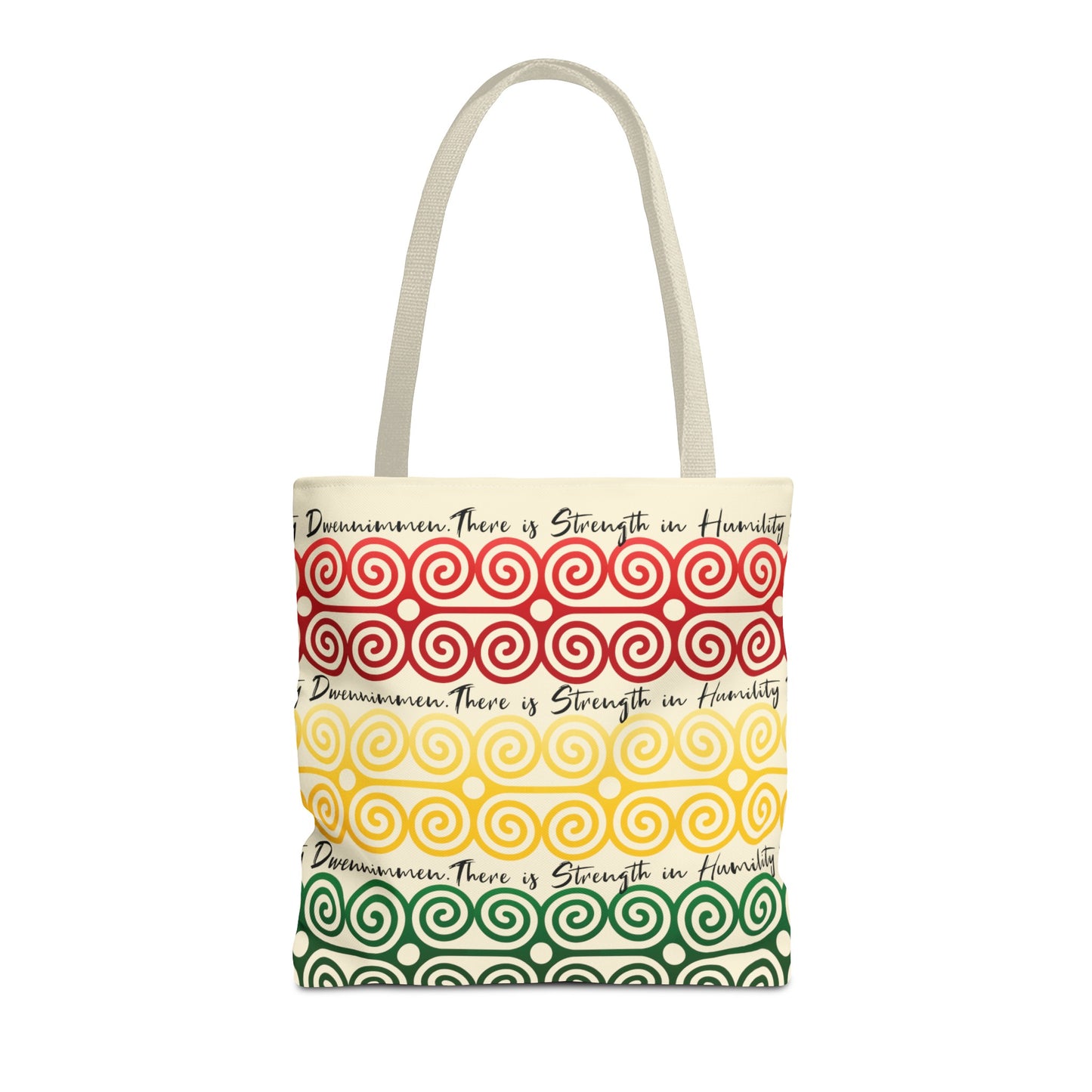 Afrocentric Tote Bag with the African symbol for Humility and Strength