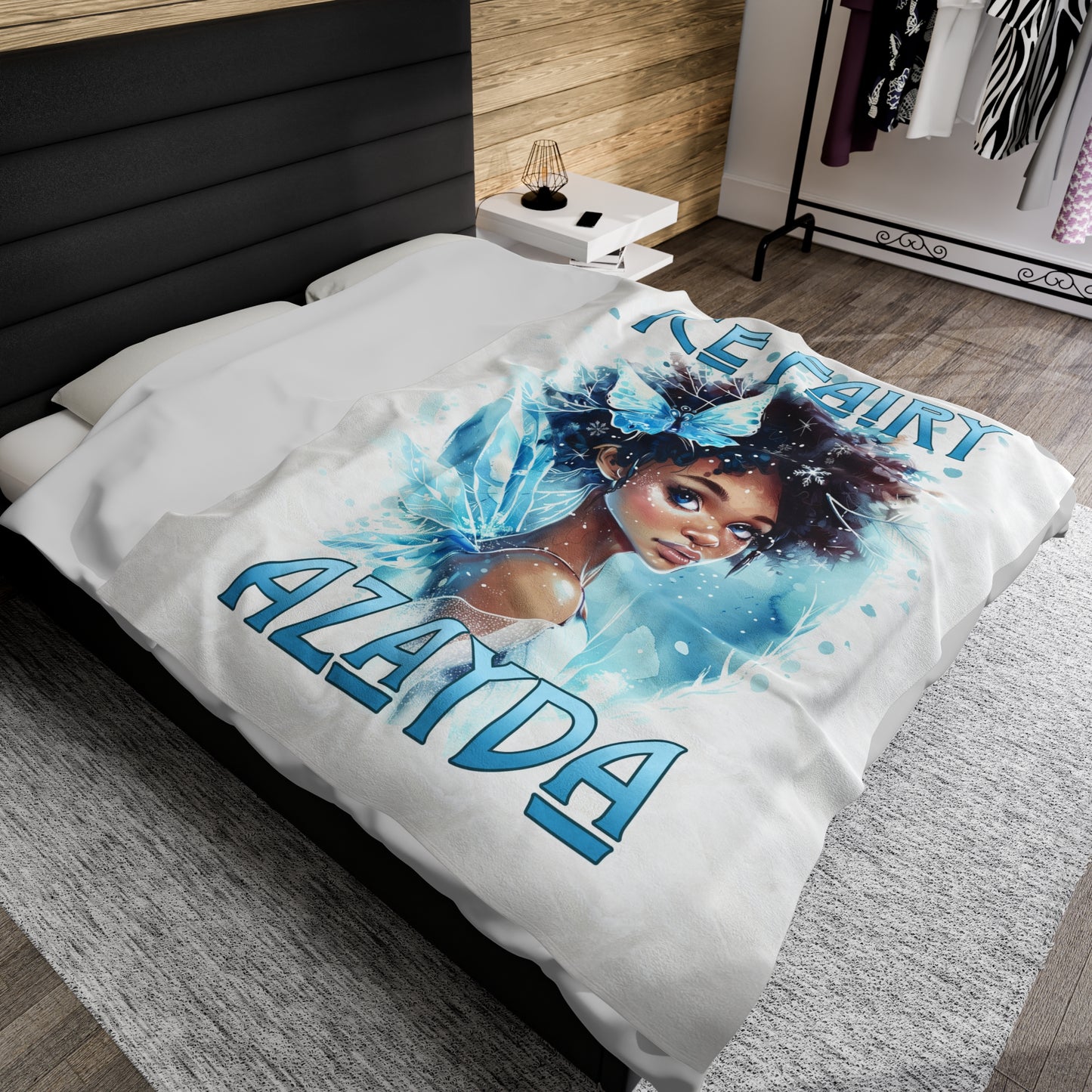 Personalized, Velveteen Microfiber, Ice Fairy Blanket for Our Brown Skinned Beauties.
