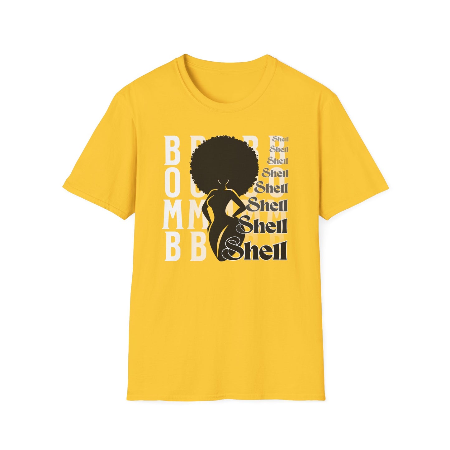 Bombshell! Positive, Self Love Graphic T-Shirt for you Curvy, Melanated, Beauties