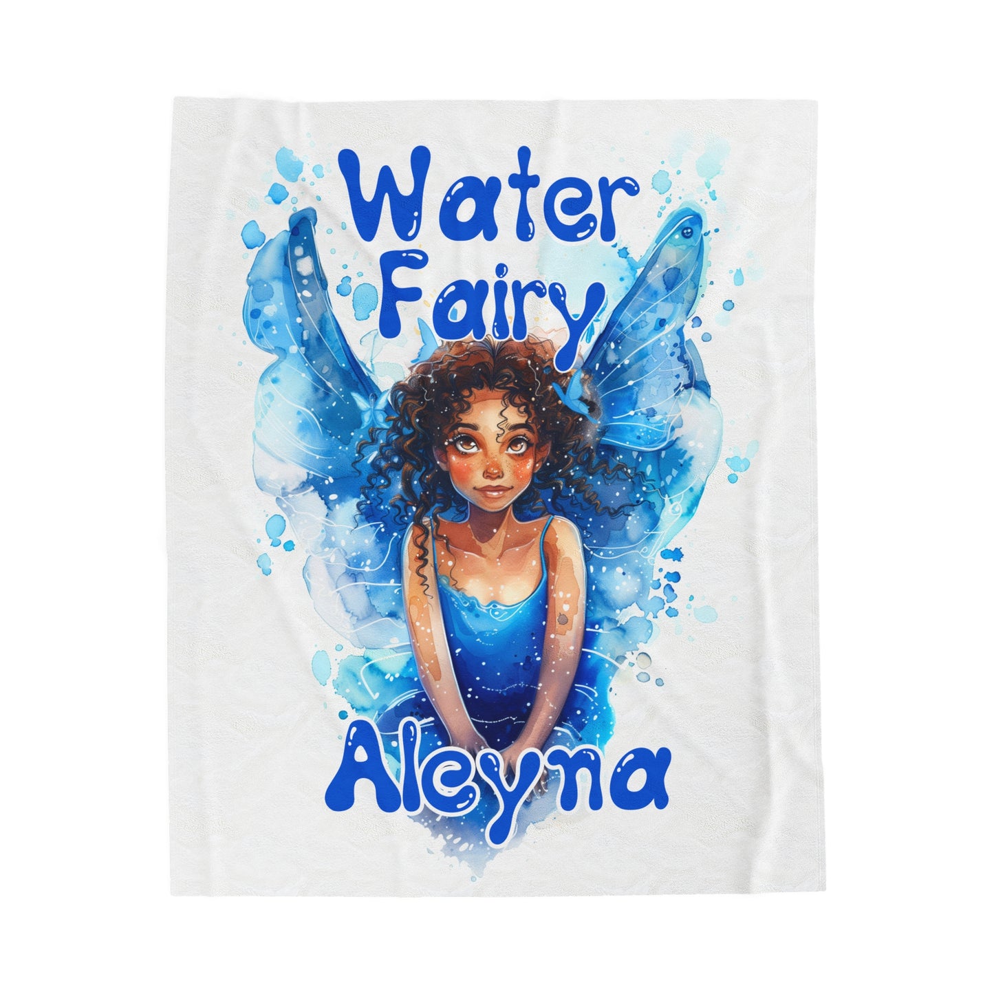 Personalized, Velveteen Microfiber, Water Fairy Blanket for Our Brown Skinned Beauties