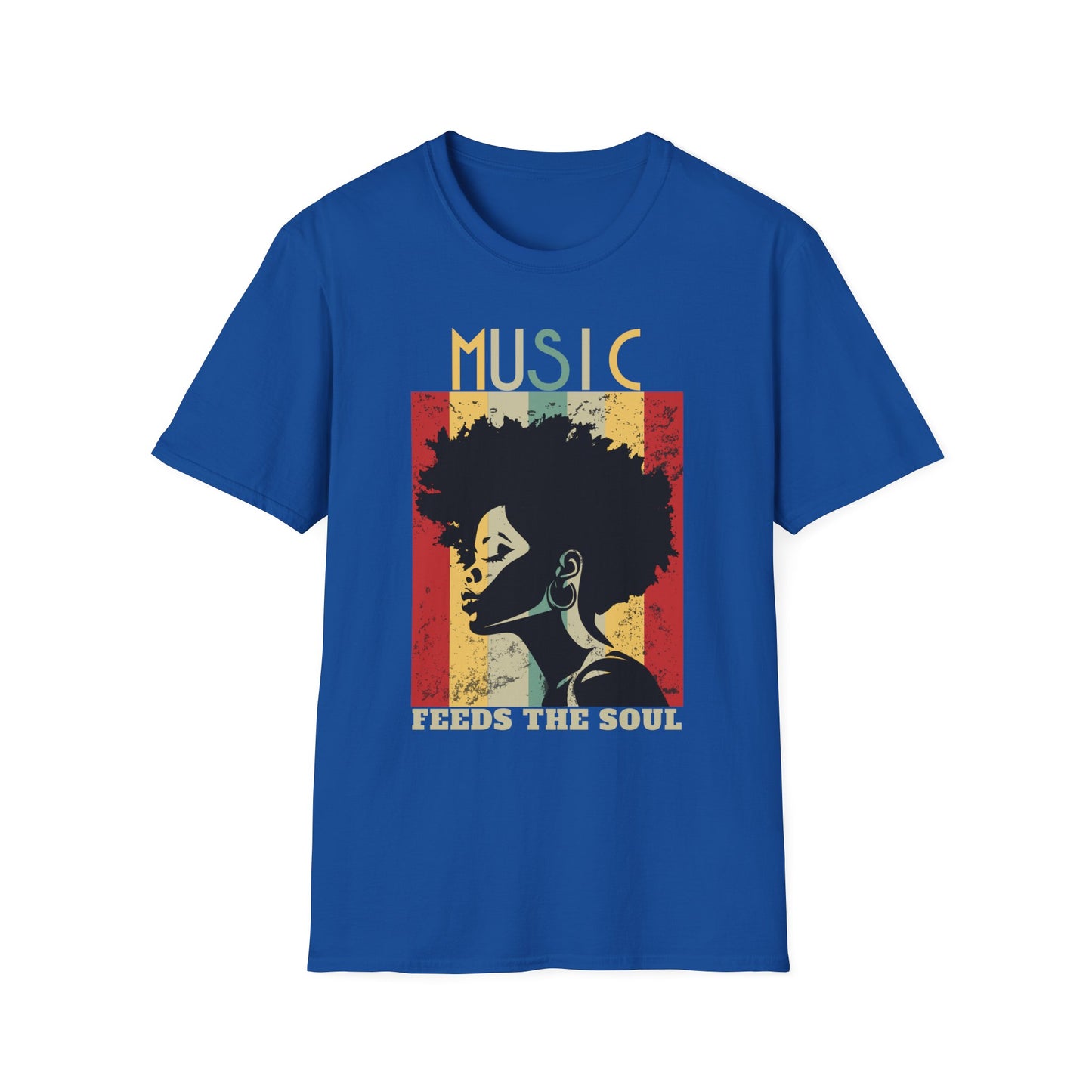 Music Feeds the Soul, Afro Caribbean Vibe T-Shirt for Music Lovers