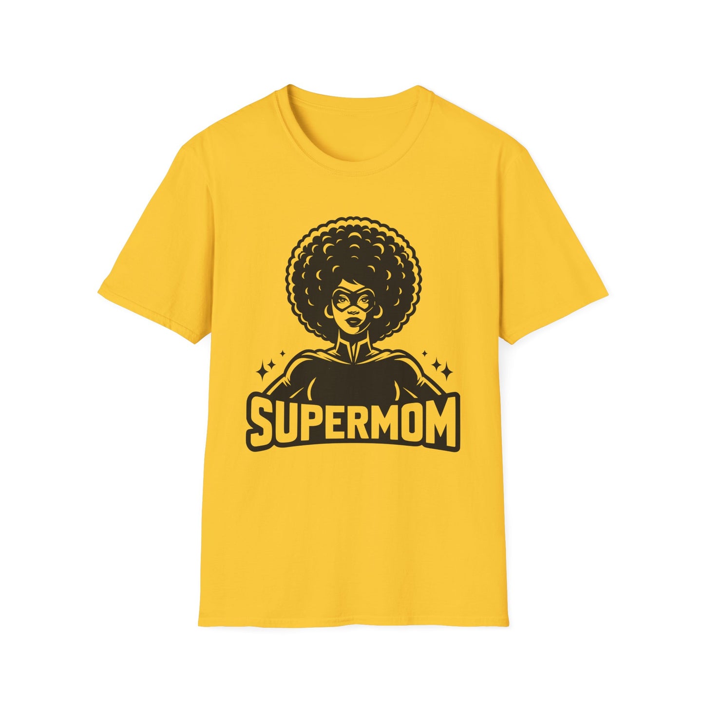 Bold Graphic T-shirt of Strong Black Supermom. Positive, Powerful Tee.