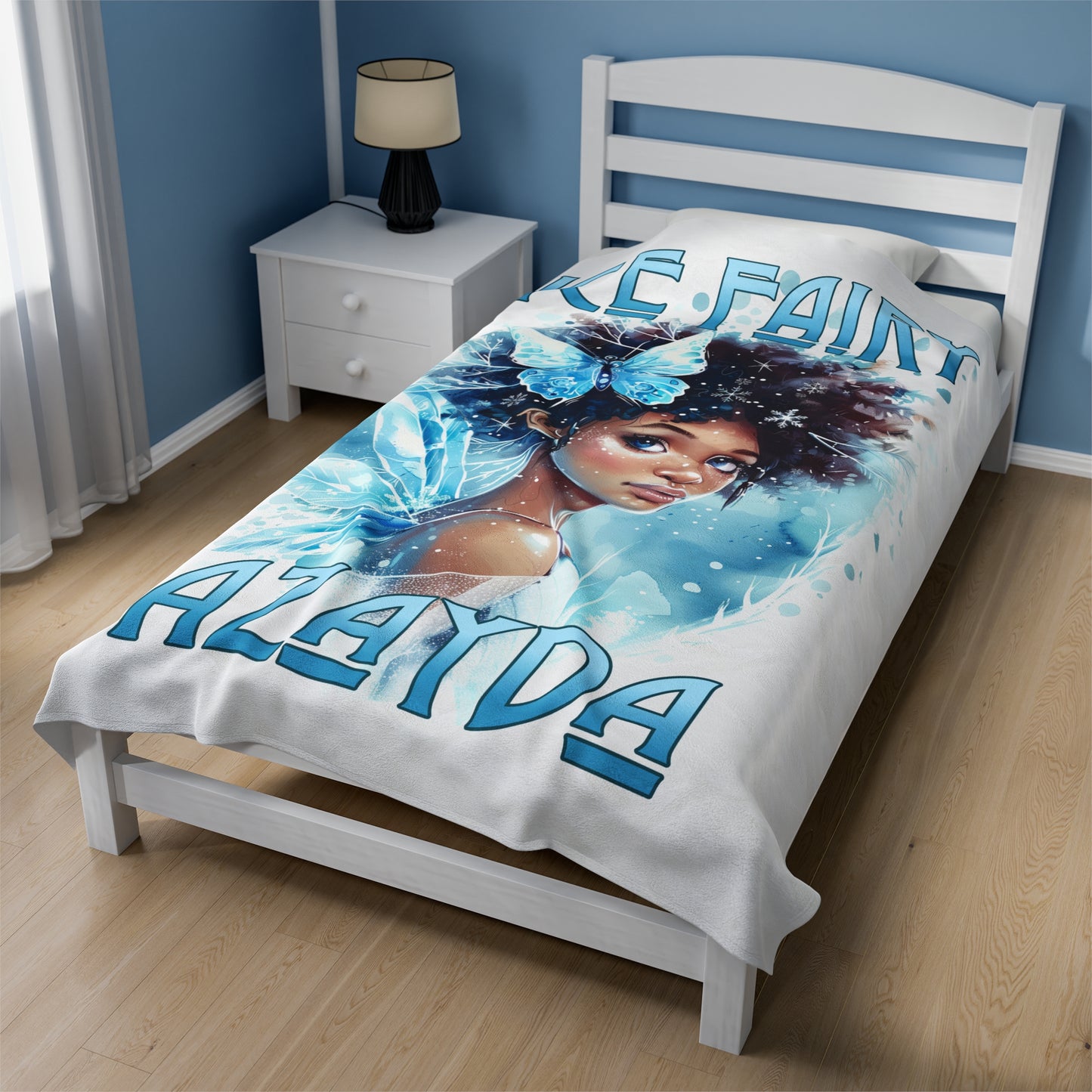 Personalized, Velveteen Microfiber, Ice Fairy Blanket for Our Brown Skinned Beauties.