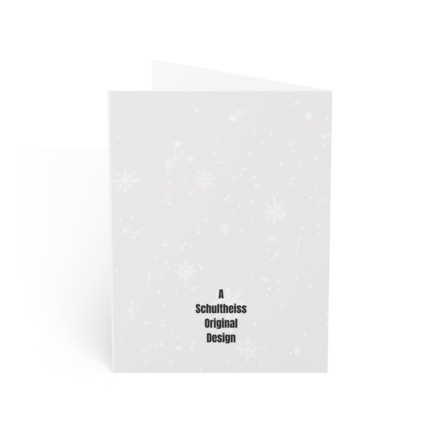 Holiday Greeting Cards. Brown Skinned Children Building Snowmen. Happy Holidays