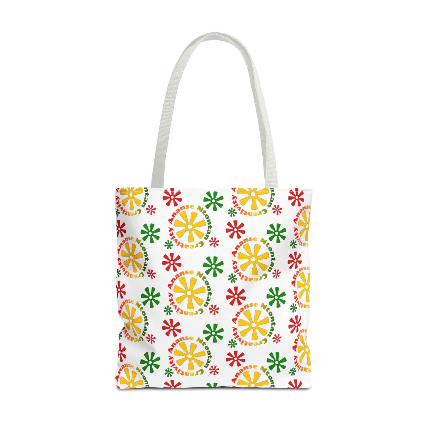 Afrocentric Tote Bag with the African Symbol for Creativity Ananse Ntontan. Black