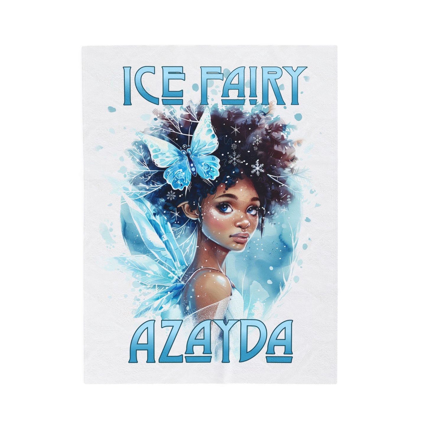 Personalized, Velveteen Microfiber, Ice Fairy Blanket for Our Brown Skinned Beauties.