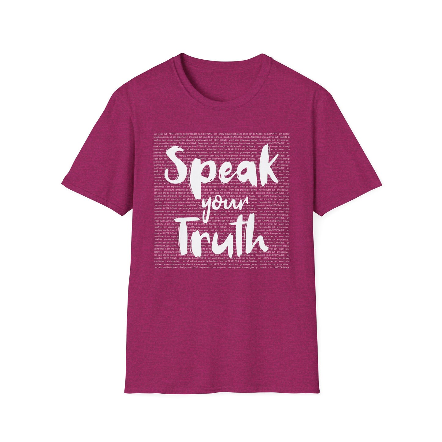 Speak Your Truth T-shirt. Positive Powerful Words for Self Empowerment