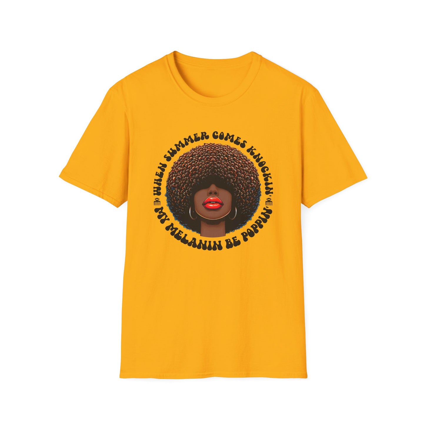 Summer Graphic T-Shirt for Women Poppin’ that Melanin