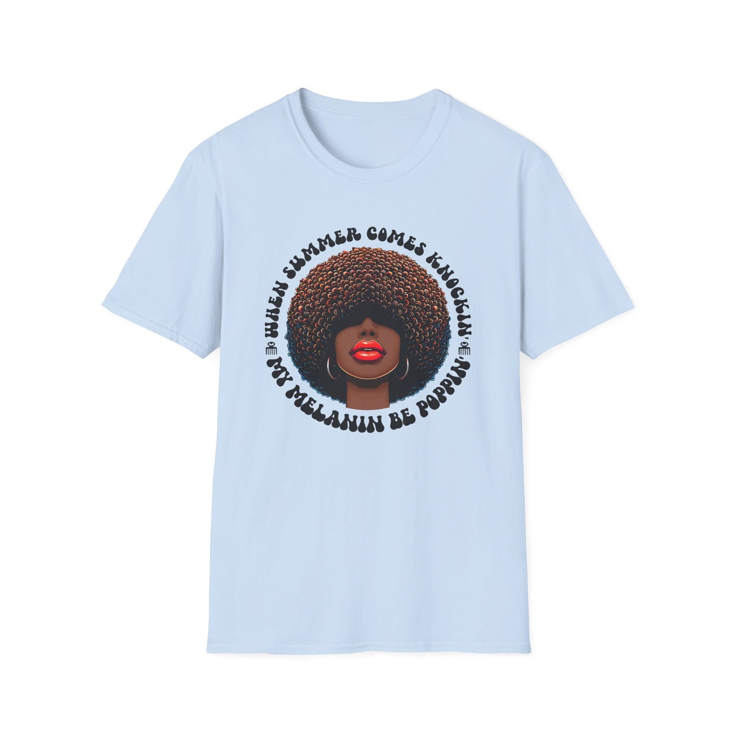 Summer Graphic T-Shirt for Women Poppin’ that Melanin