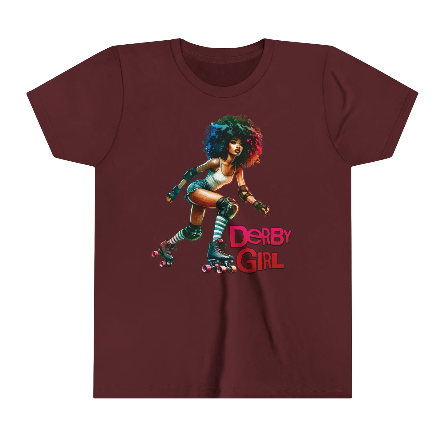 Vibrant, Bold, Derby Girl Graphic T-Shirt for Kids