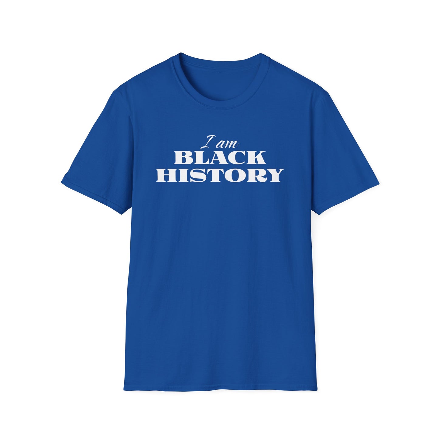 Black History Month Minimal Text T-Shirt. I am Black History.