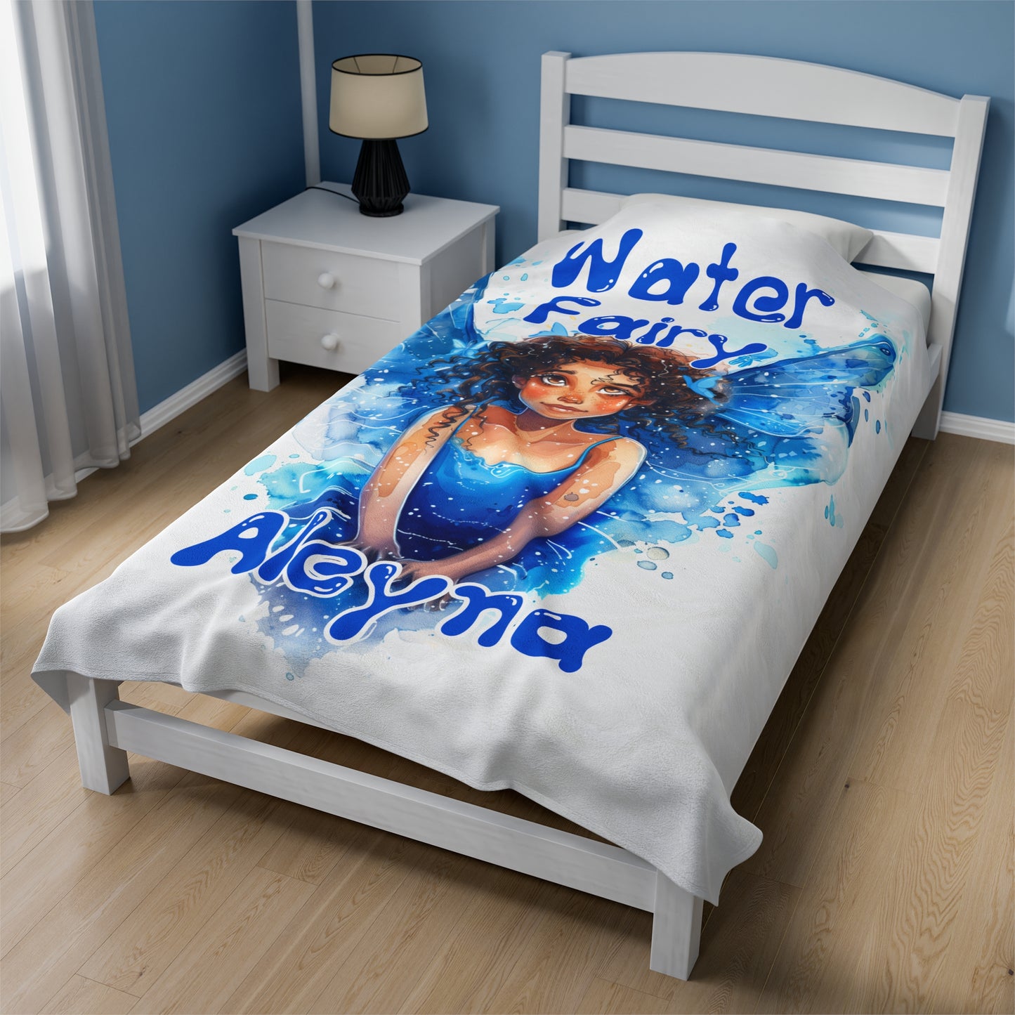 Personalized, Velveteen Microfiber, Water Fairy Blanket for Our Brown Skinned Beauties
