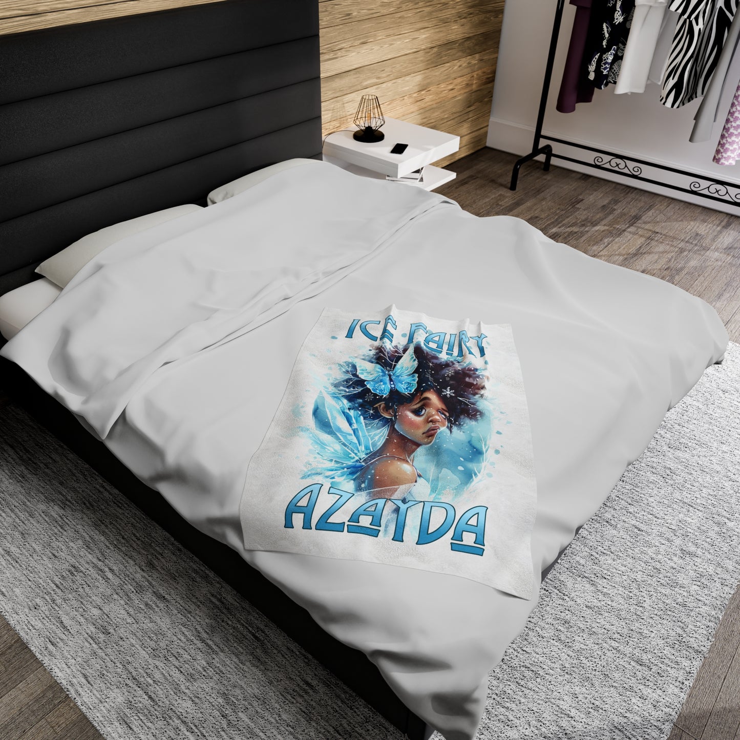 Personalized, Velveteen Microfiber, Ice Fairy Blanket for Our Brown Skinned Beauties.