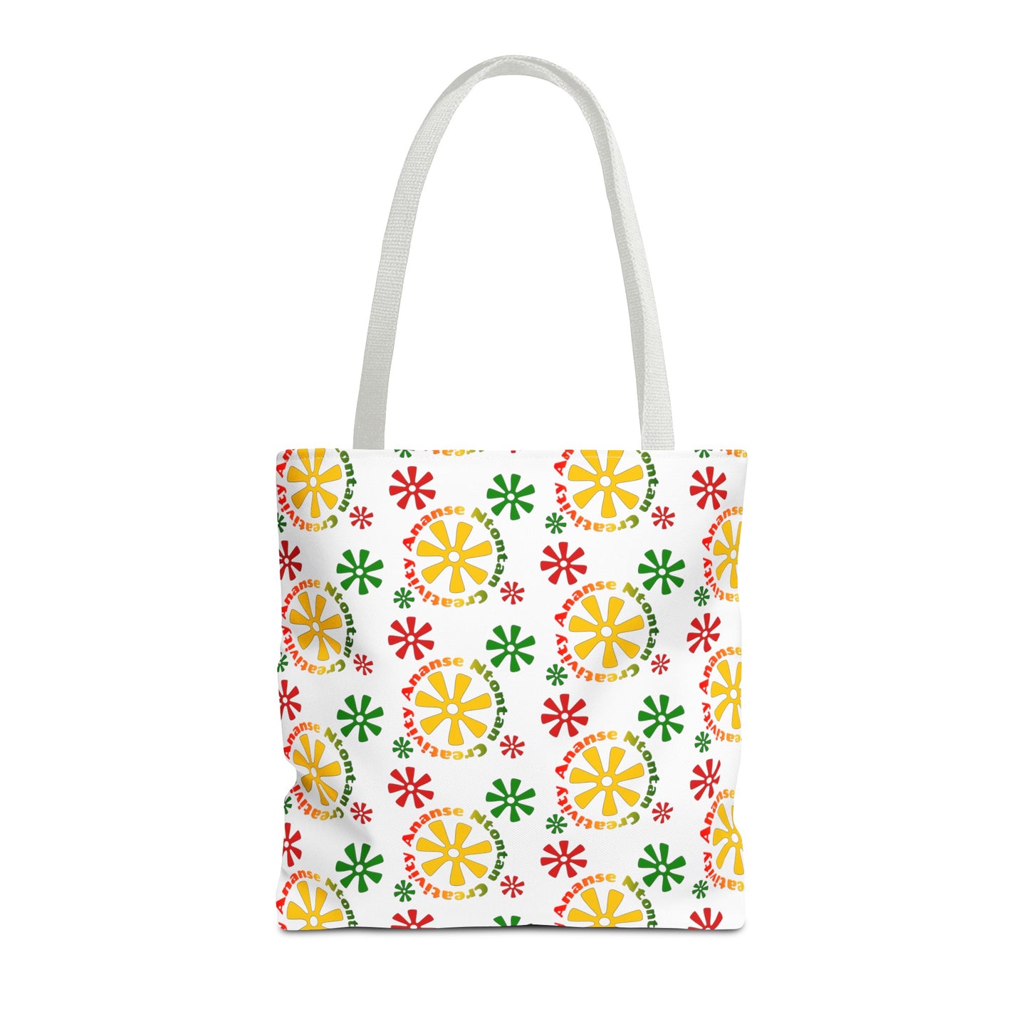 Afrocentric Tote Bag with the African Symbol for Creativity Ananse Ntontan. Black