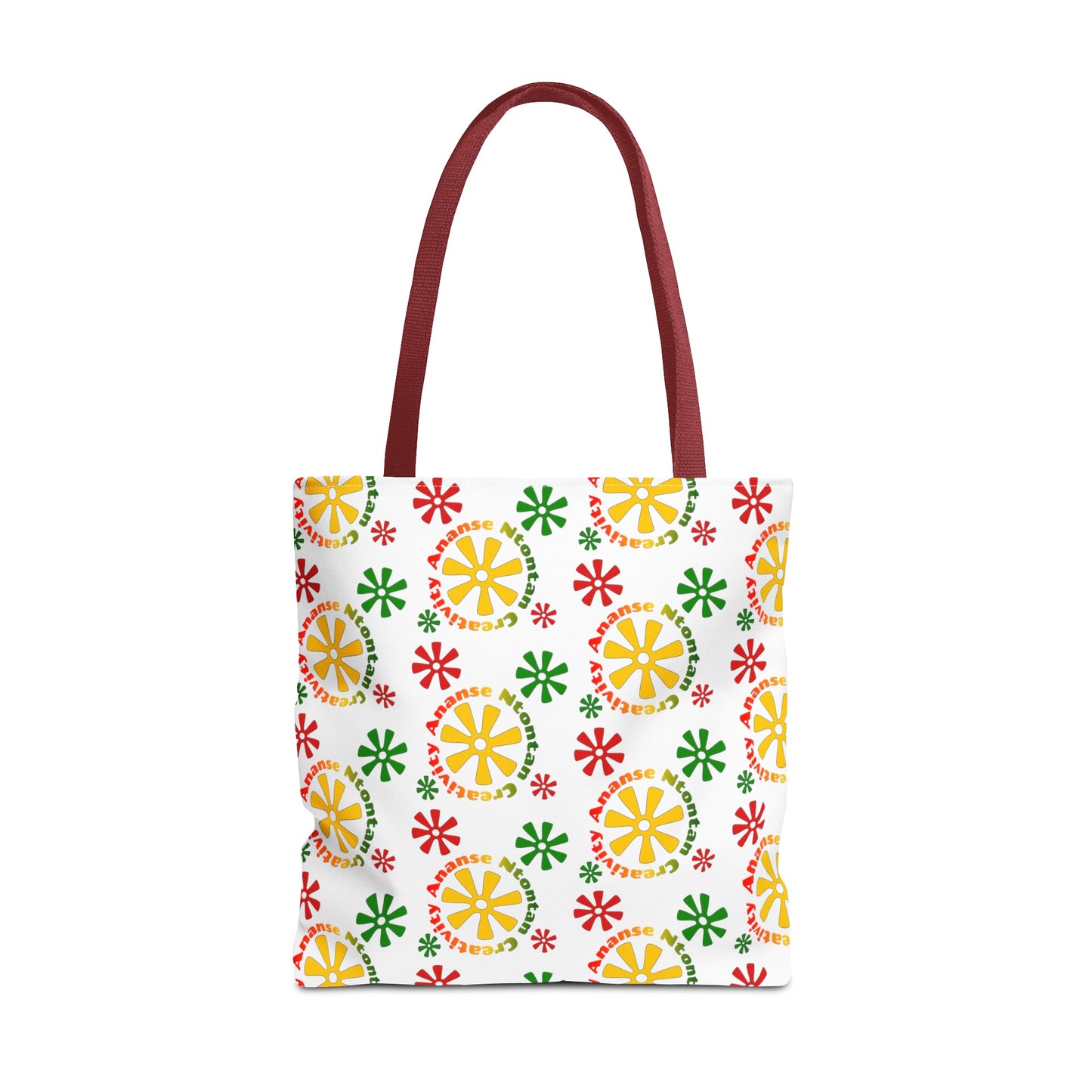 Afrocentric Tote Bag with the African Symbol for Creativity Ananse Ntontan. Black