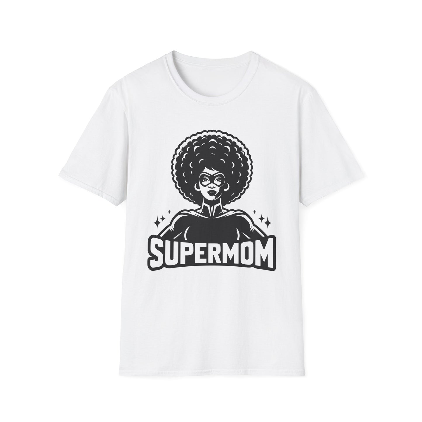 Bold Graphic T-shirt of Strong Black Supermom. Positive, Powerful Tee.
