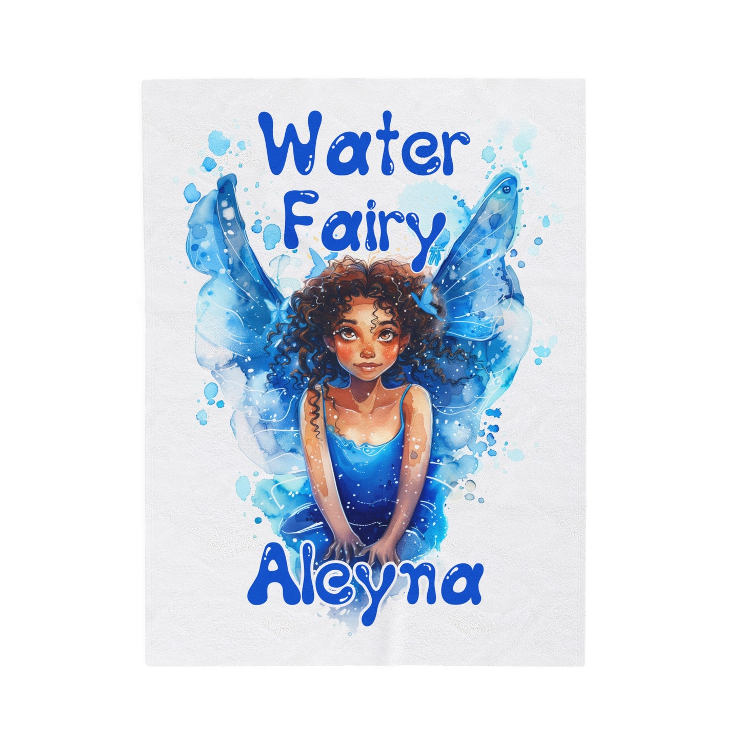 Personalized, Velveteen Microfiber, Water Fairy Blanket for Our Brown Skinned Beauties