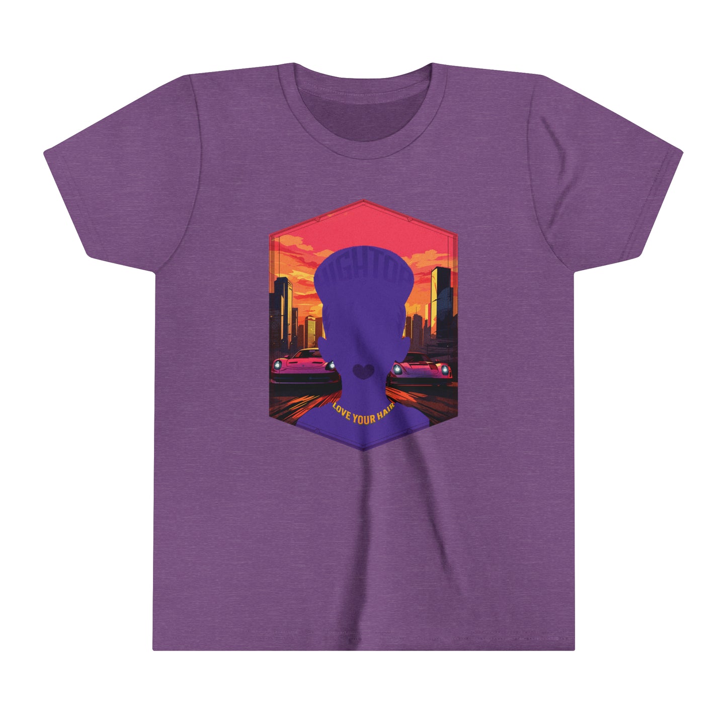 Love Your High Top Kinky Hair, Positive Affirmation Graphic T-Shirt for Kids.