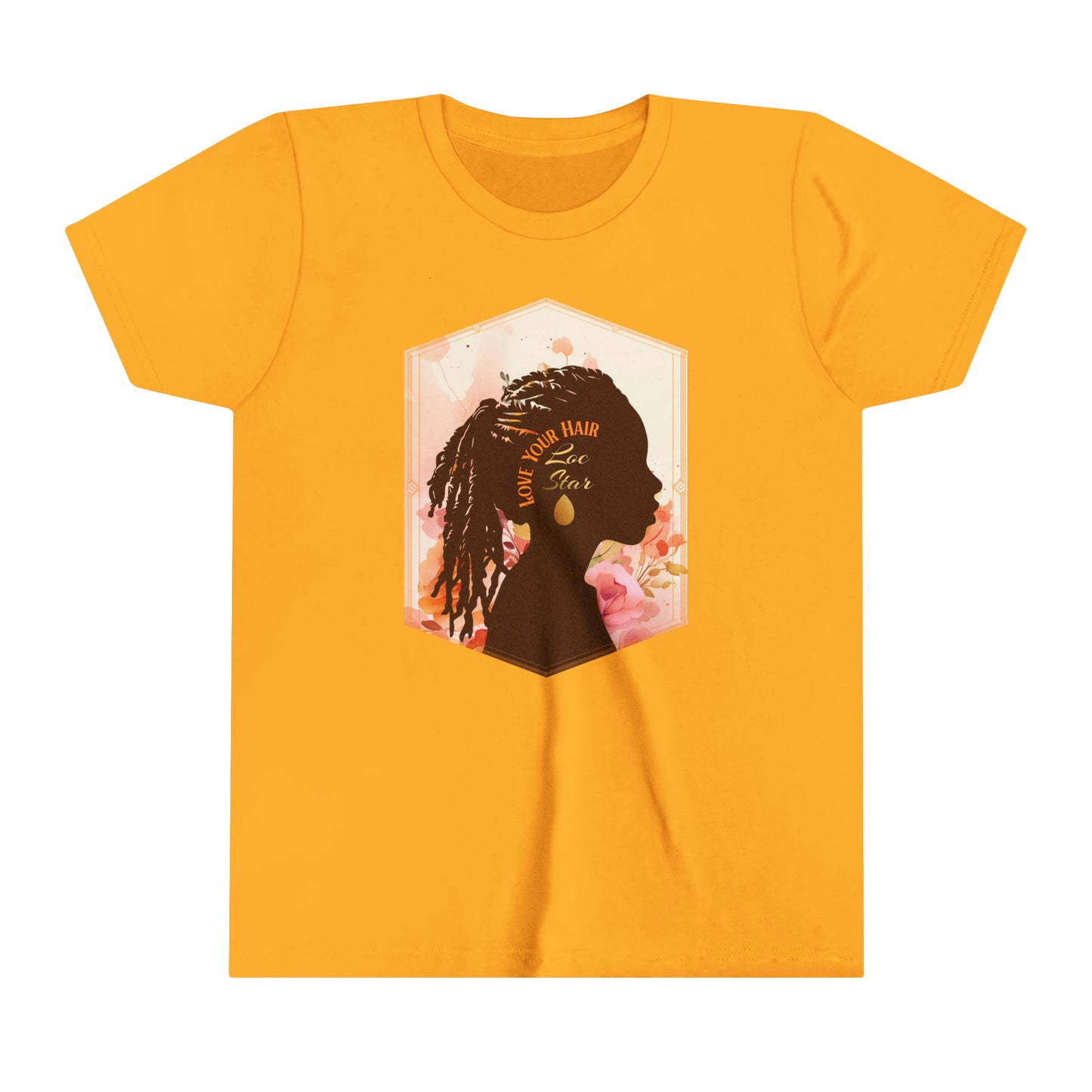 Love You Locs, Positive Affirmation Graphic T-Shirt for Kids.