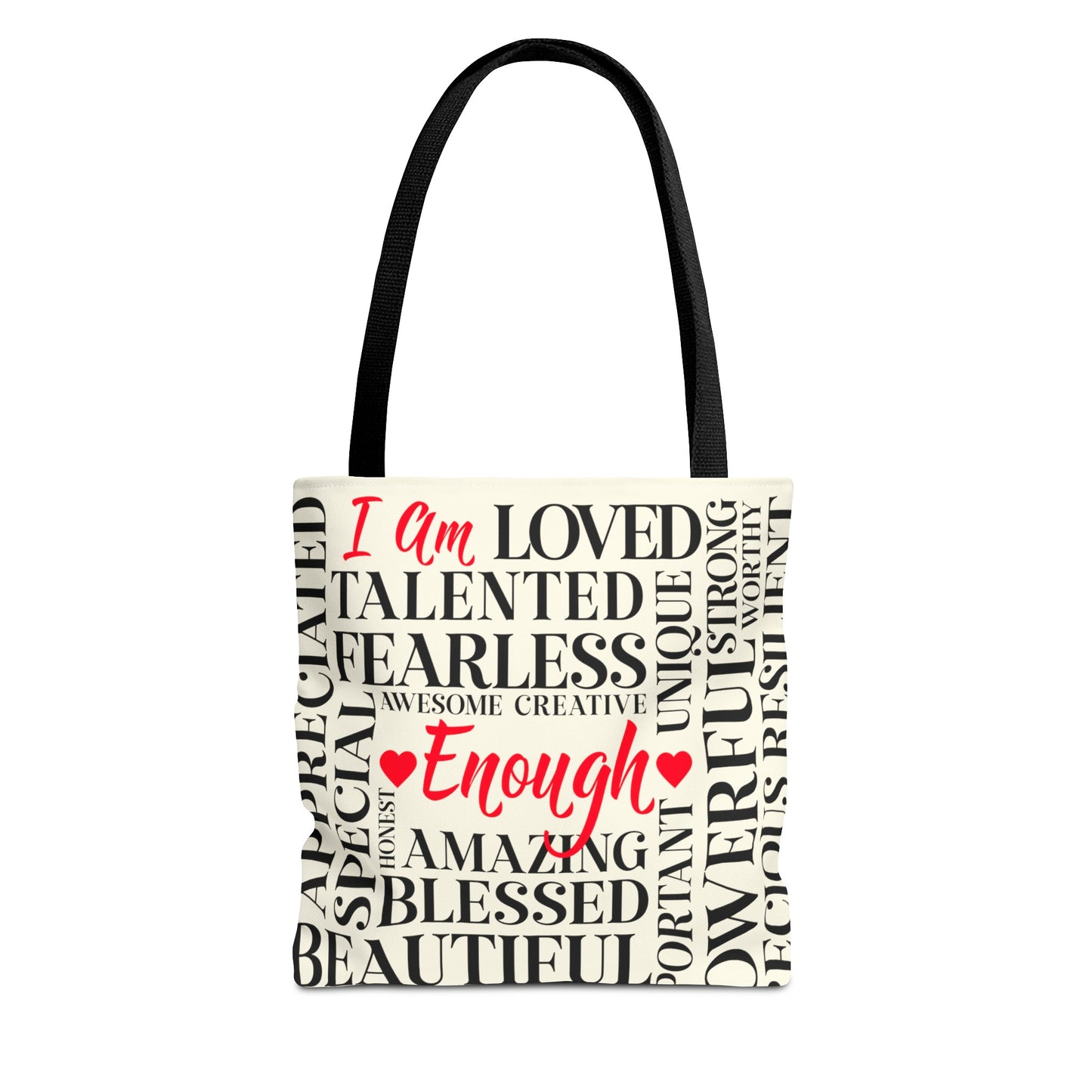 Tote Bag with Positive, Inspirational, Affirmations. You are enough.