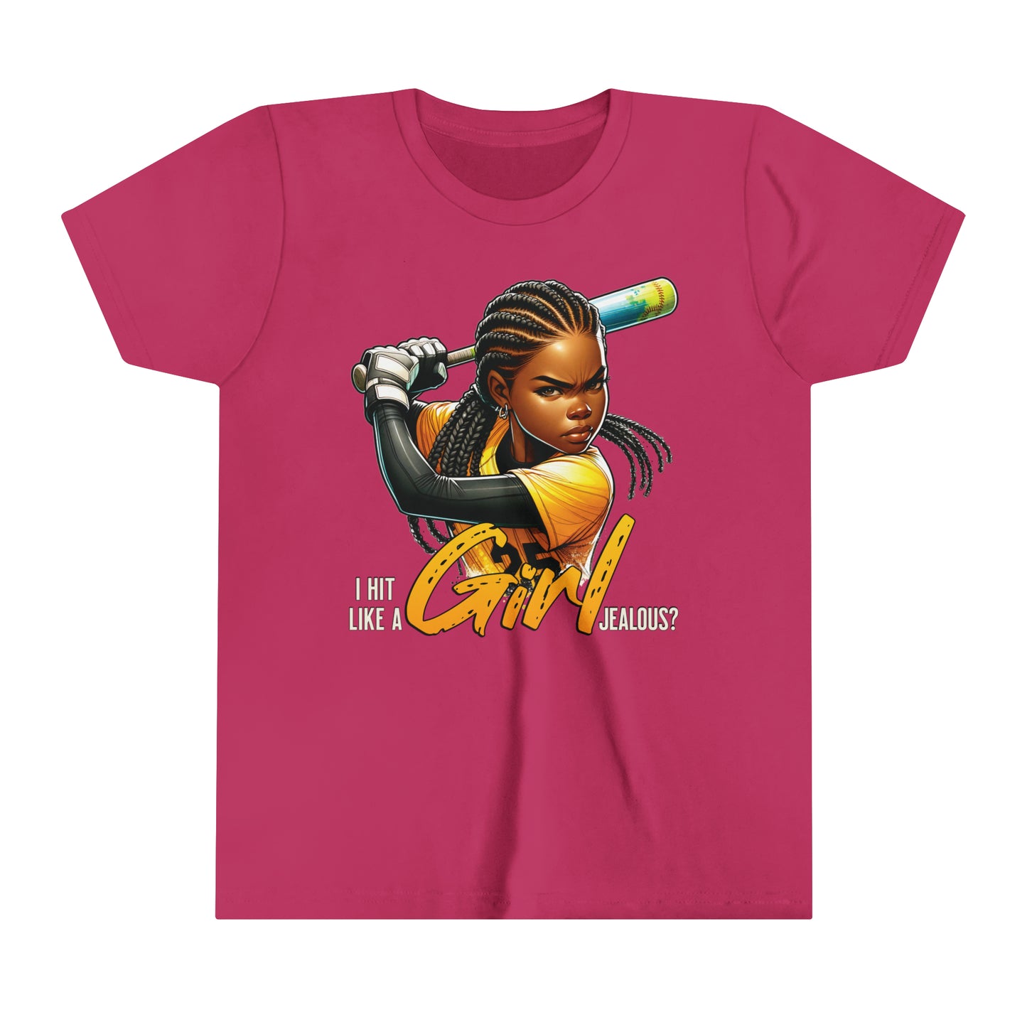 I Hit Like a Girl, Jealous? Self Empowering T-Shirt for Softball Lovers