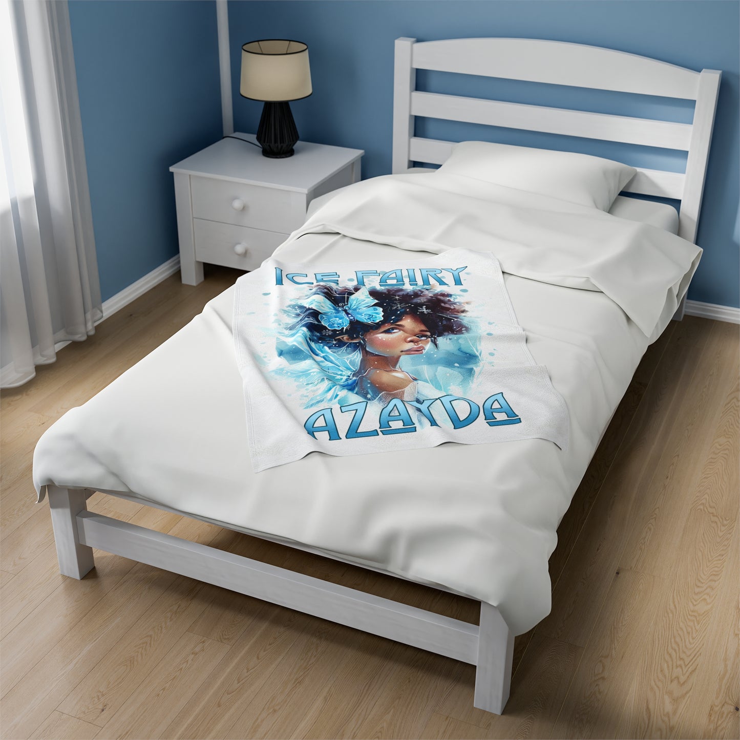 Personalized, Velveteen Microfiber, Ice Fairy Blanket for Our Brown Skinned Beauties.