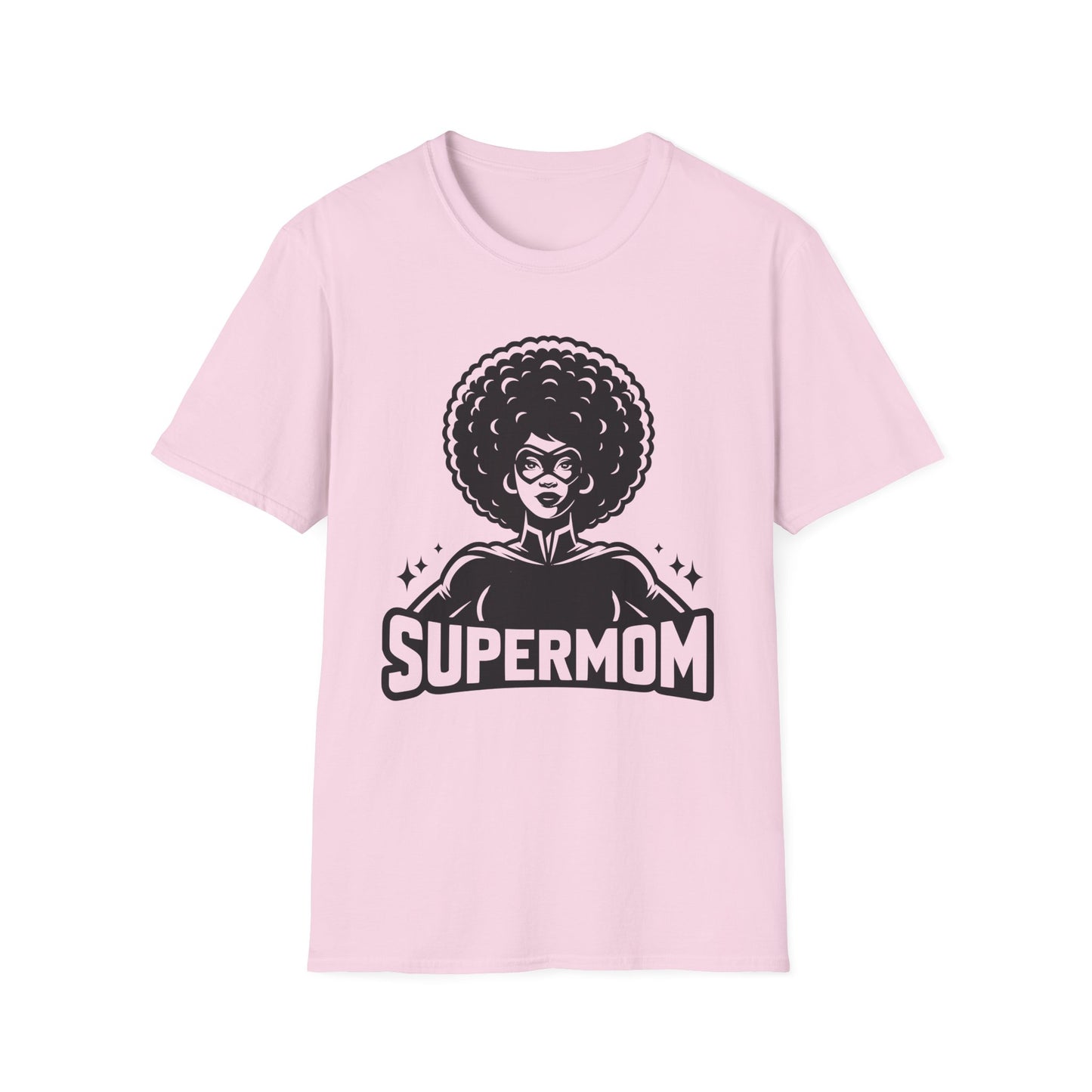 Bold Graphic T-shirt of Strong Black Supermom. Positive, Powerful Tee.