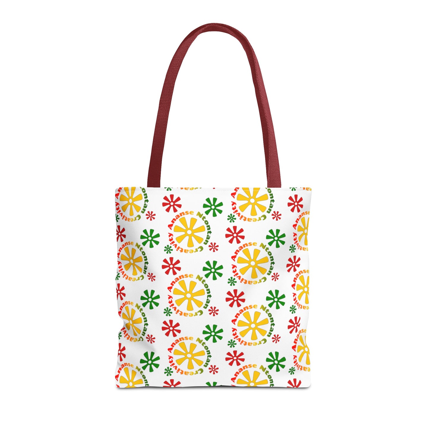 Afrocentric Tote Bag with the African Symbol for Creativity Ananse Ntontan. Black