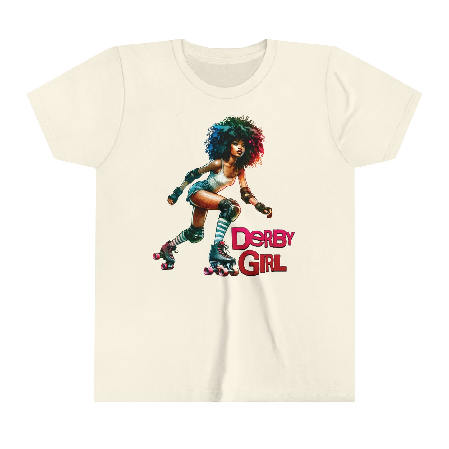 Vibrant, Bold, Derby Girl Graphic T-Shirt for Kids
