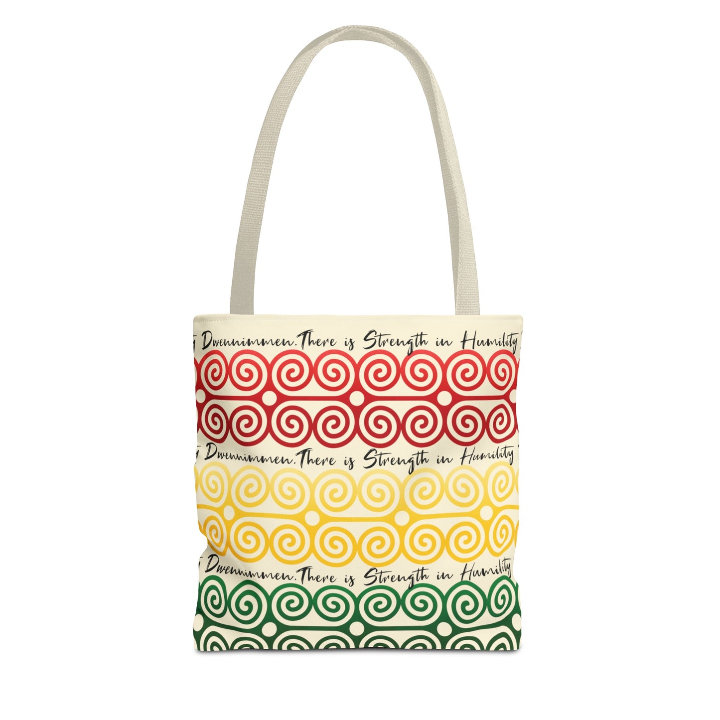 Afrocentric Tote Bag with the African symbol for Humility and Strength