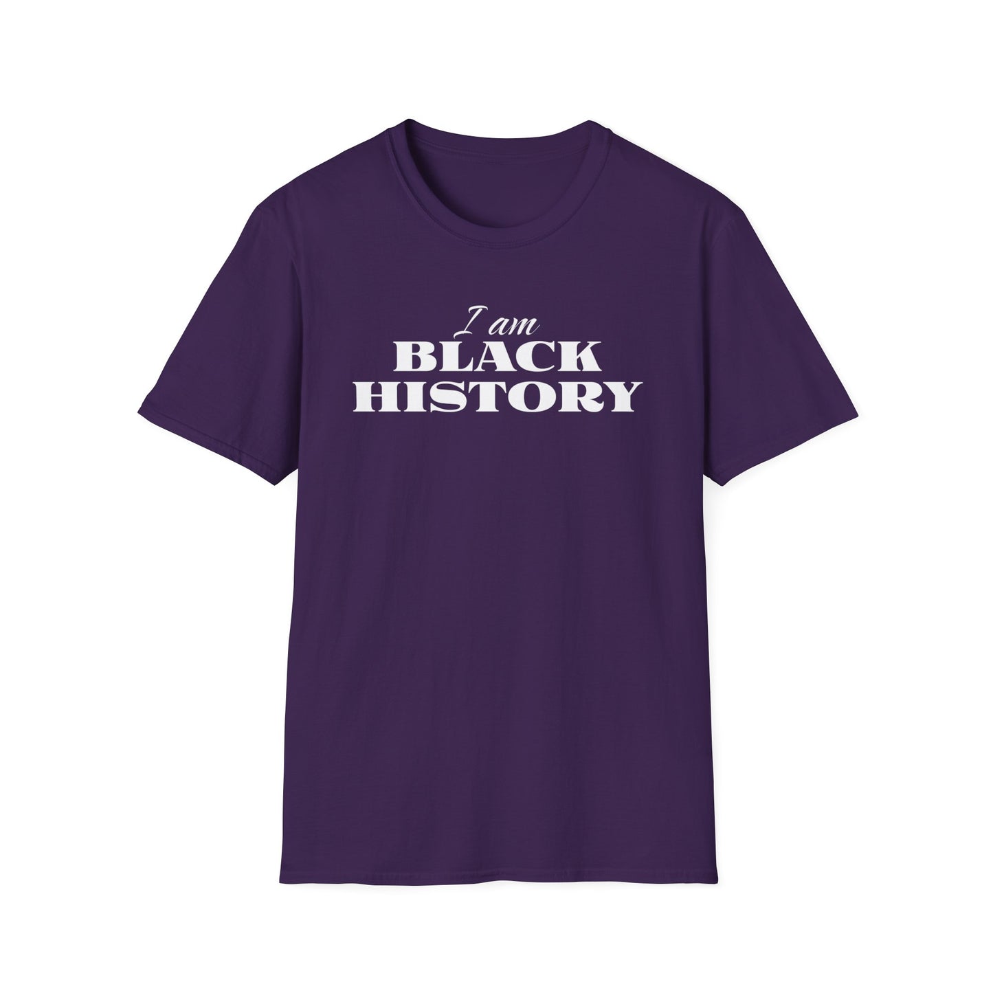 Black History Month Minimal Text T-Shirt. I am Black History.