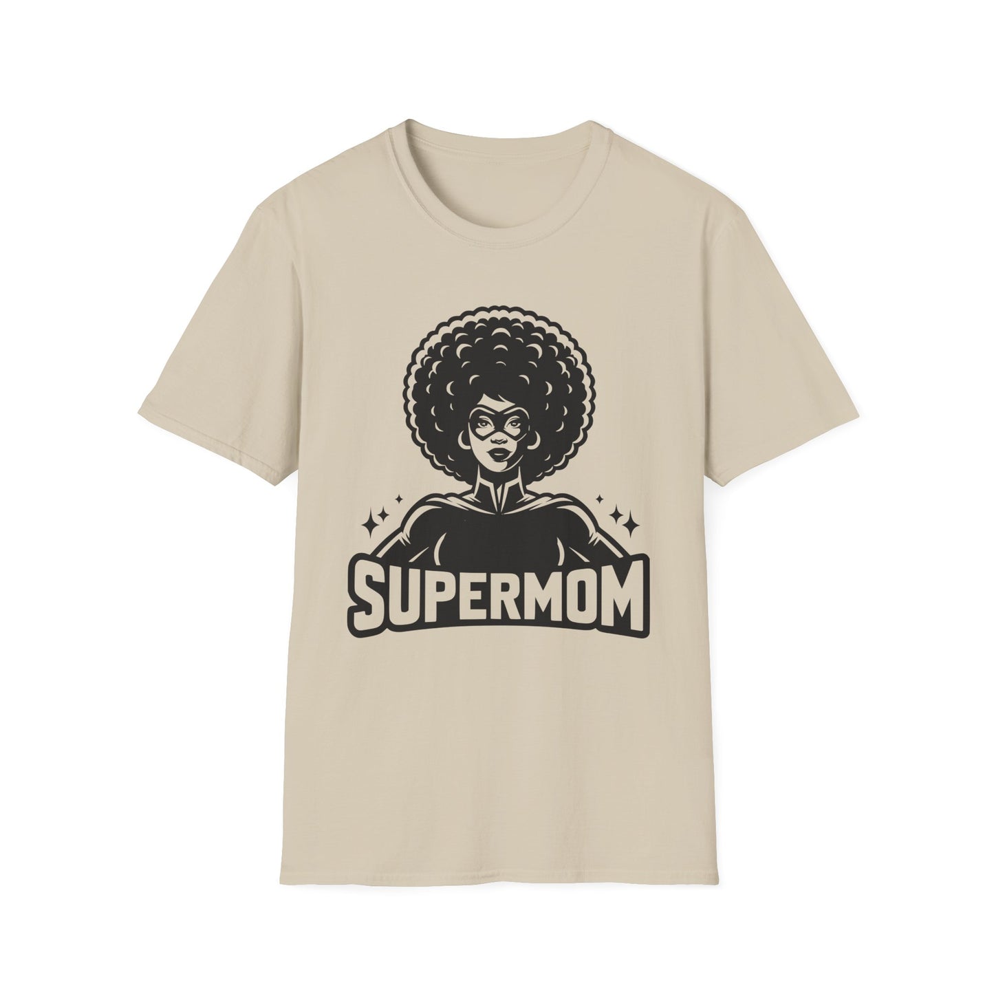 Bold Graphic T-shirt of Strong Black Supermom. Positive, Powerful Tee.