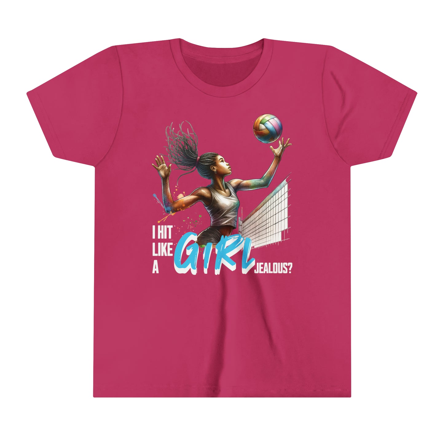 I Hit Like A Girl, Jealous? Self Empowering T-Shirt for Volleyballers