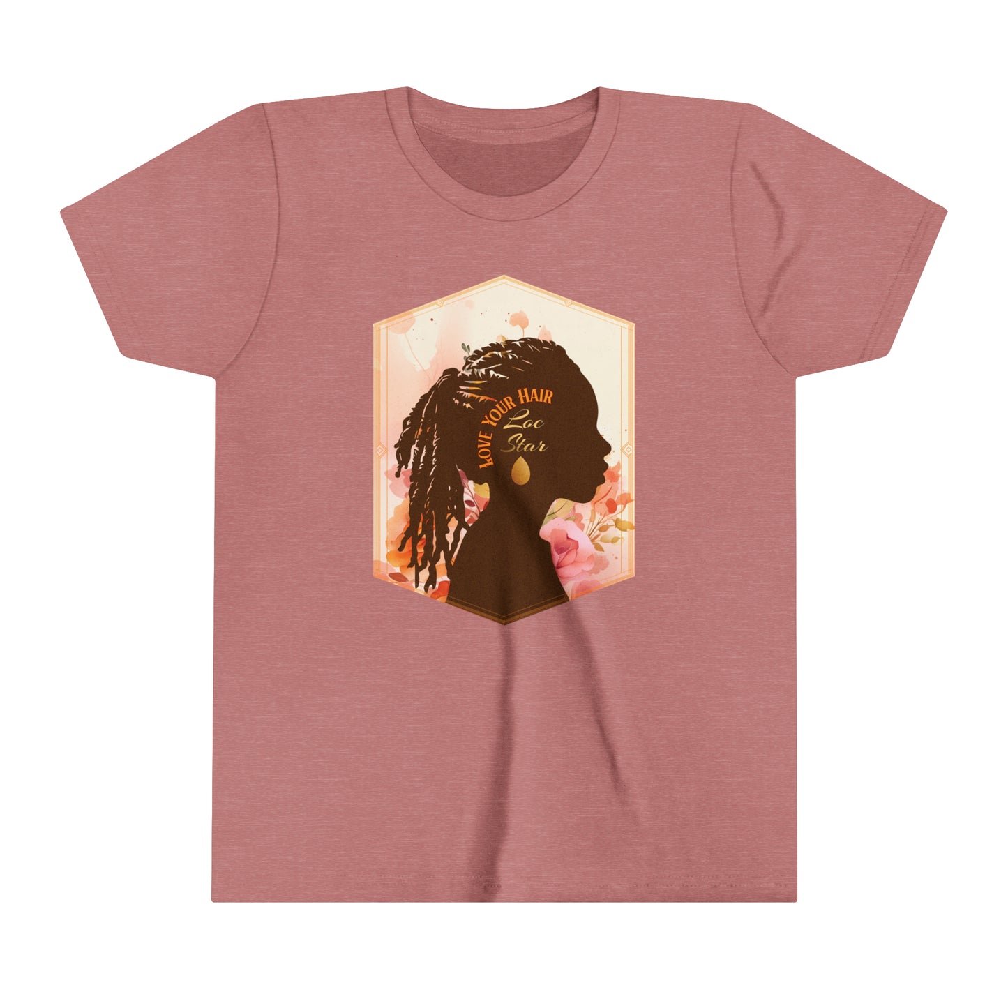 Love You Locs, Positive Affirmation Graphic T-Shirt for Kids.