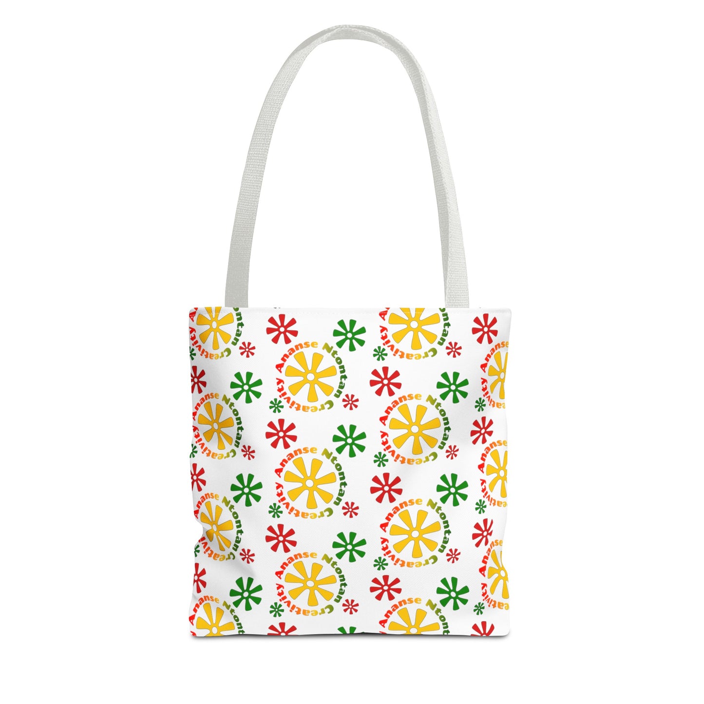 Afrocentric Tote Bag with the African Symbol for Creativity Ananse Ntontan. Black