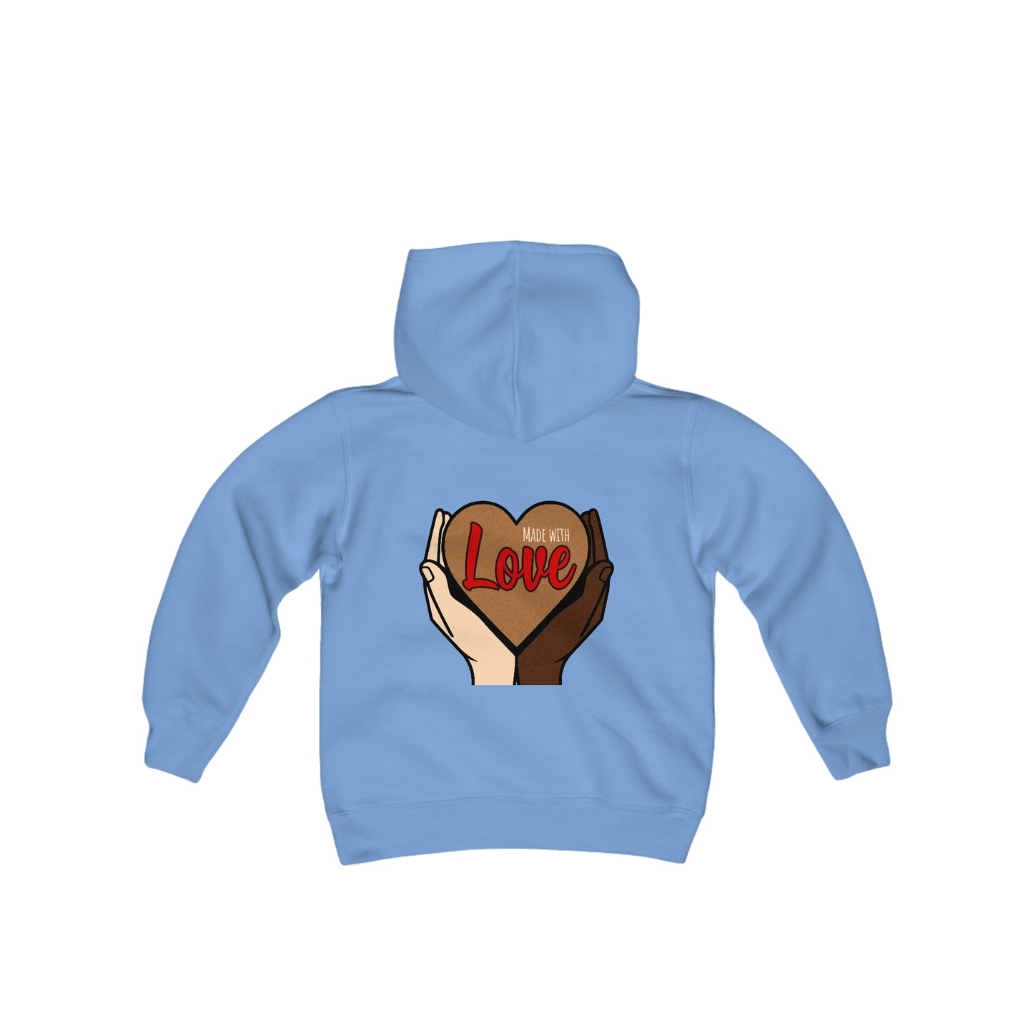 Made WIth Love, Self Love Graphic Hoodie Sweatshirt for Kids.