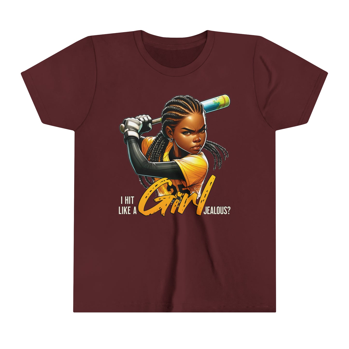 I Hit Like a Girl, Jealous? Self Empowering T-Shirt for Softball Lovers