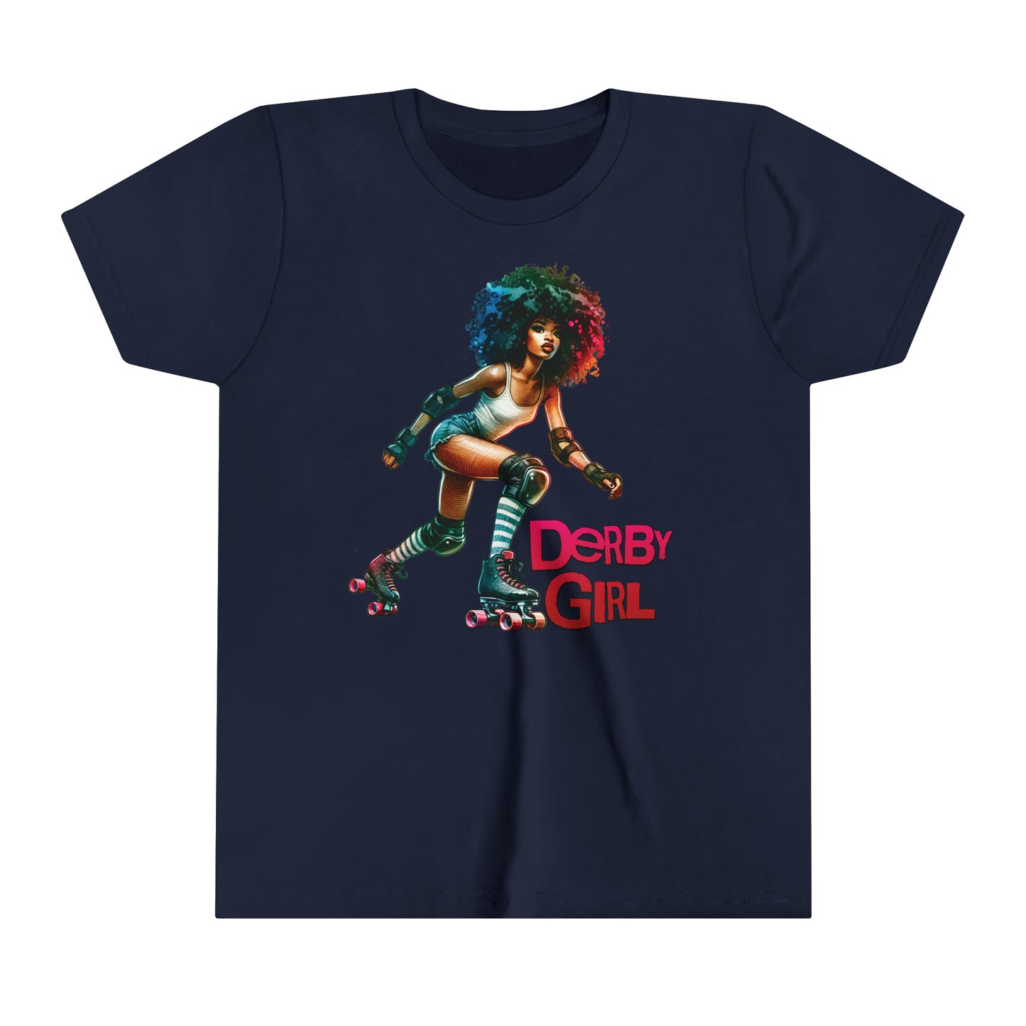 Vibrant, Bold, Derby Girl Graphic T-Shirt for Kids