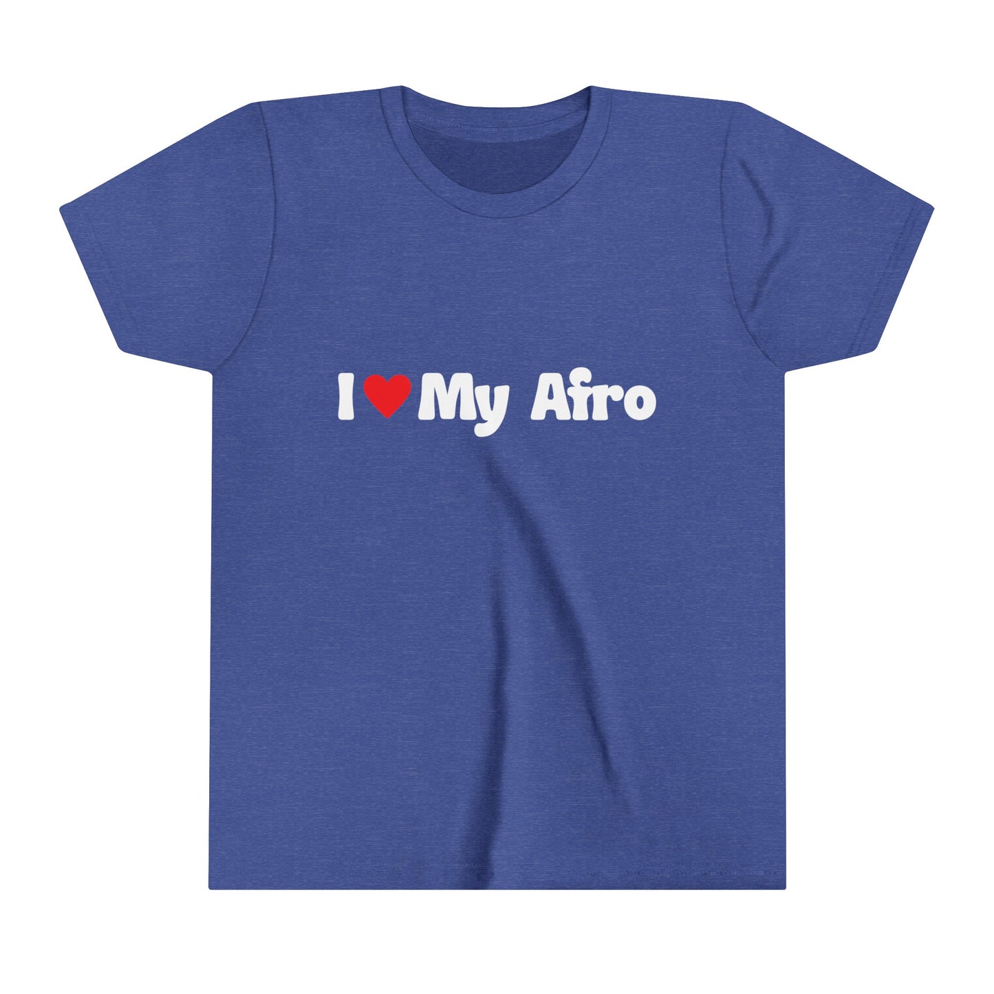 I Love My Afro Hair, Self Love Text T-Shirt for Kids