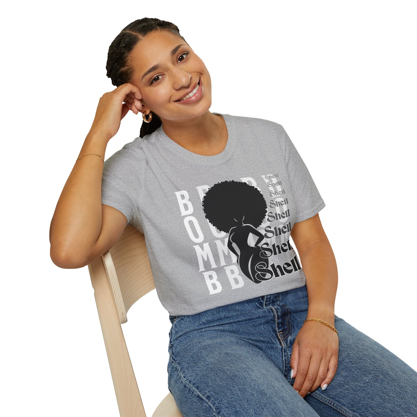 Bombshell! Positive, Self Love Graphic T-Shirt for you Curvy, Melanated, Beauties